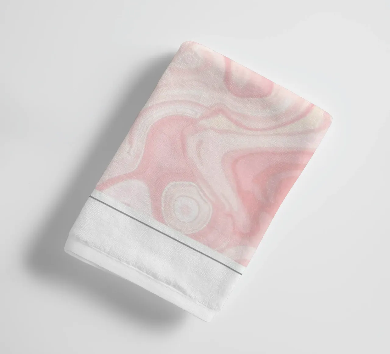 Dankbaarheid Marmer Swirl Roze Kleurverloop Kunstdruk badhanddoek van homdeco