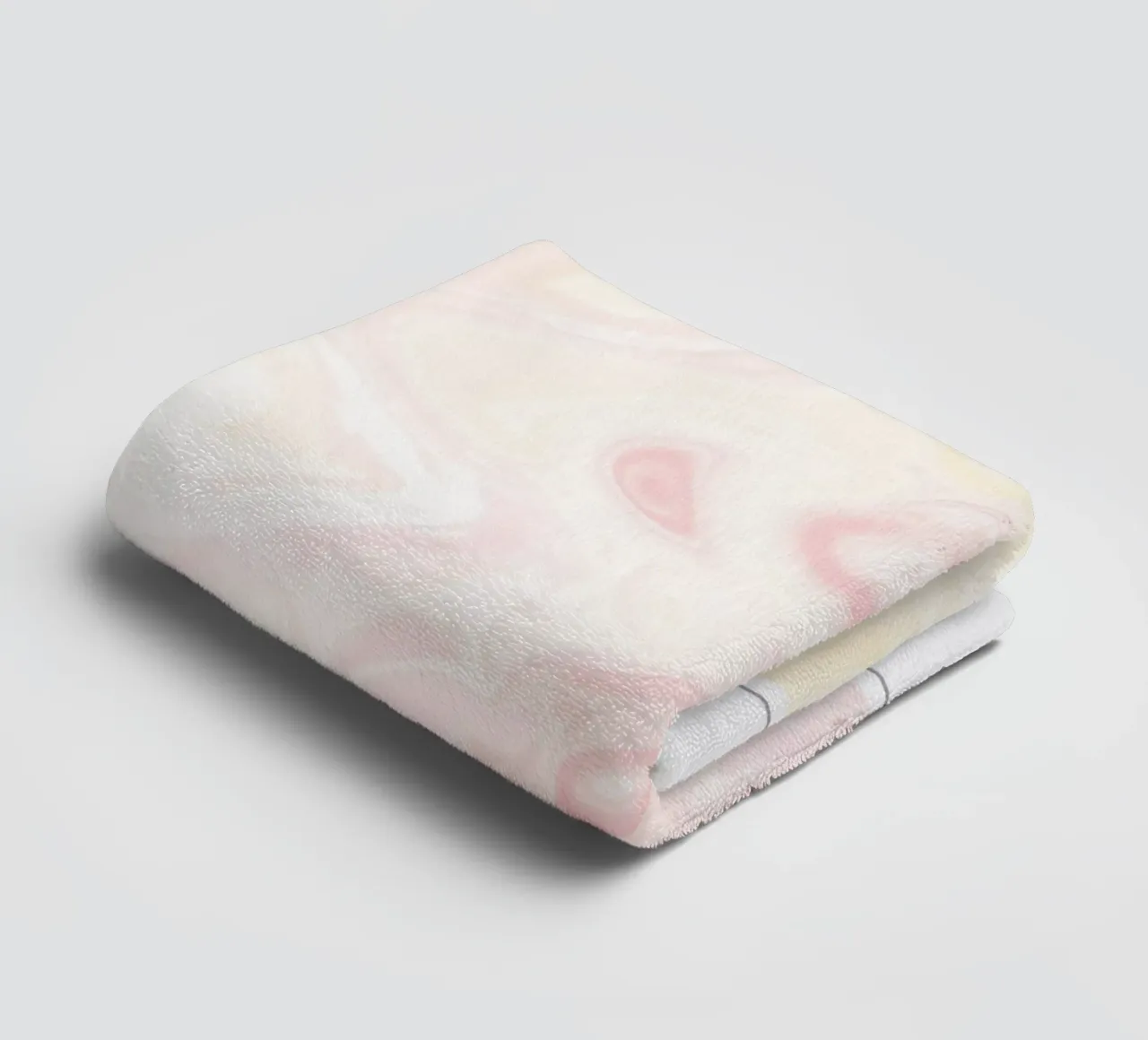 Dankbaarheid Marmer Swirl Roze Kleurverloop Kunstdruk badhanddoek van homdeco
