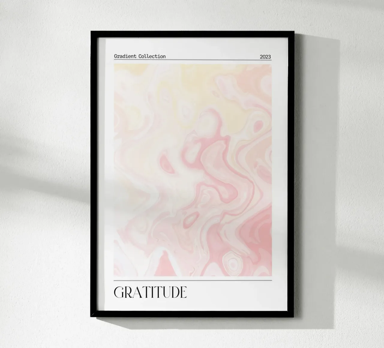 Dankbaarheid Marmer Swirl Roze Kleurverloop Kunstdruk hahnemühle van homdeco