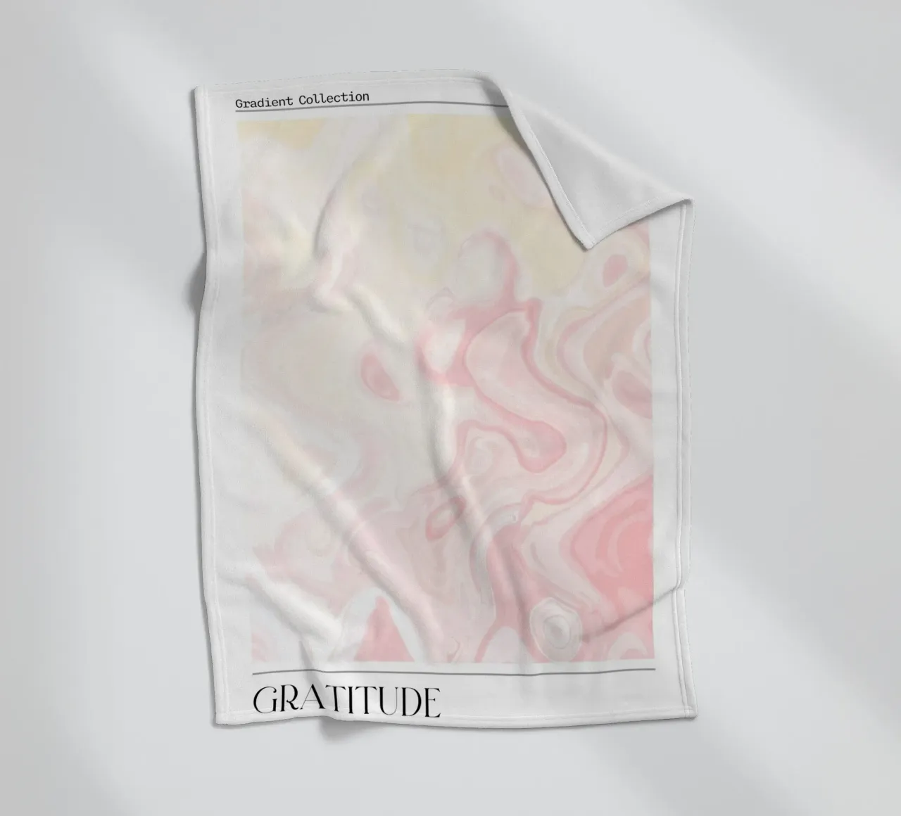 Dankbaarheid Marmer Swirl Roze Kleurverloop Kunstdruk fleecedeken van homdeco