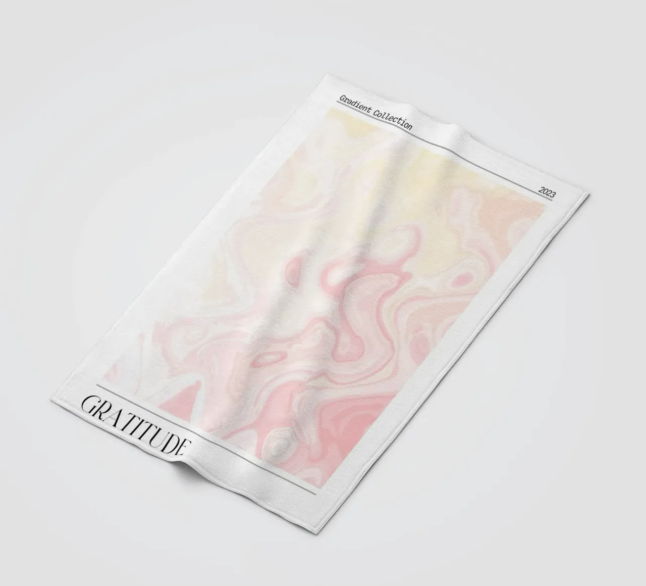 Dankbaarheid Marmer Swirl Roze Kleurverloop Kunstdruk fleecedeken van homdeco