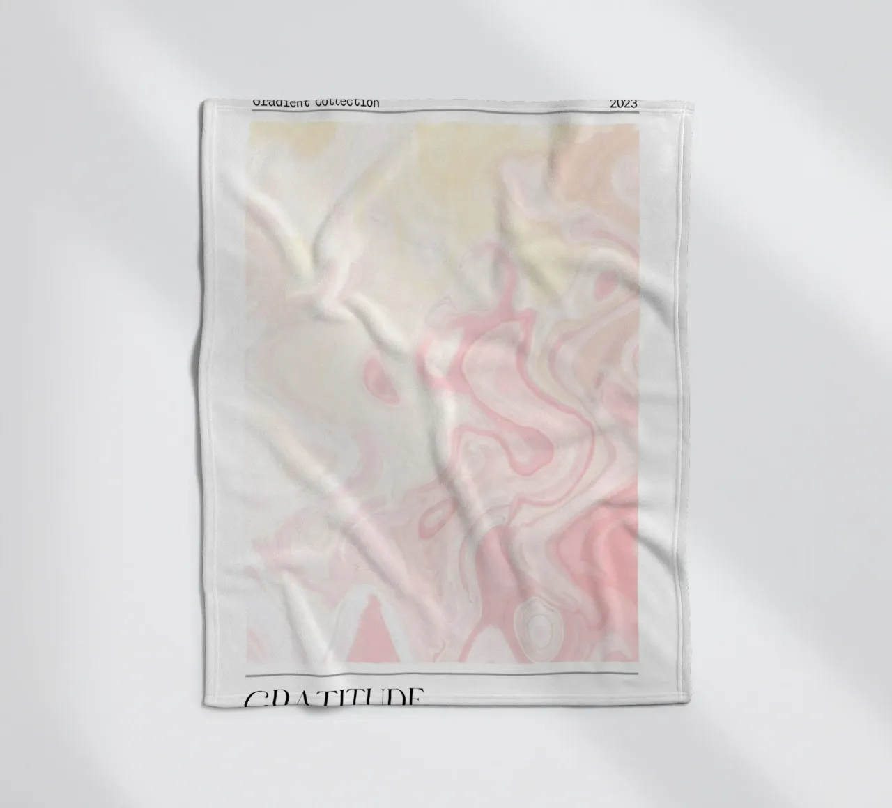 Dankbaarheid Marmer Swirl Roze Kleurverloop Kunstdruk fleecedeken van homdeco