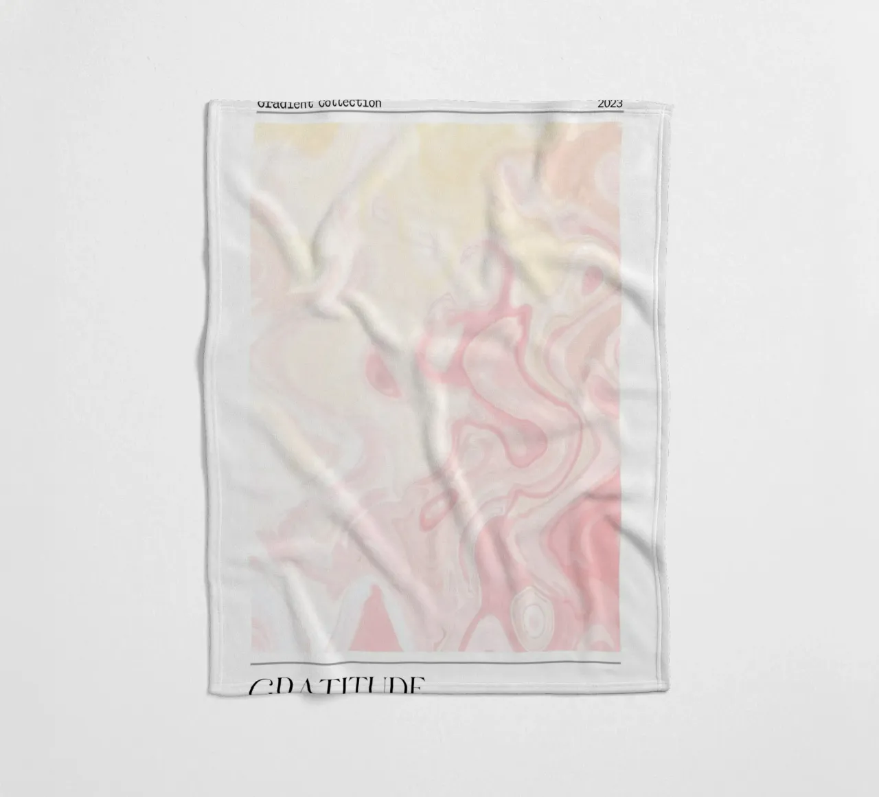 Dankbaarheid Marmer Swirl Roze Kleurverloop Kunstdruk fleecedeken van homdeco