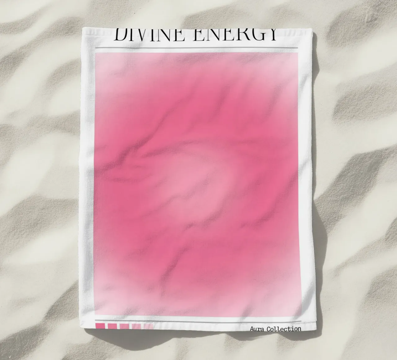 Energie Divine Rose Aura Gradient Print - Collection Aura serviette de plage de homdeco