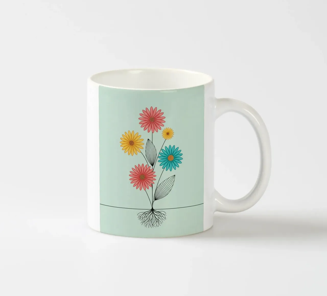 Floral bauhaus #078: Rooted in Joy tazza in ceramica da Zen Design