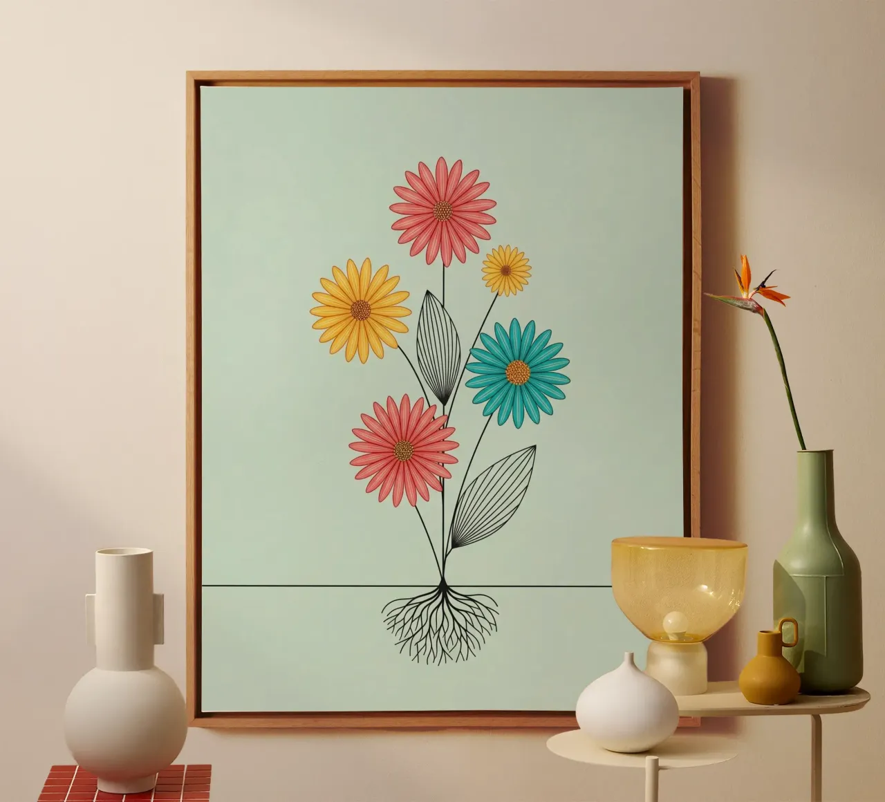 Floral bauhaus #078: Rooted in Joy tela da Zen Design
