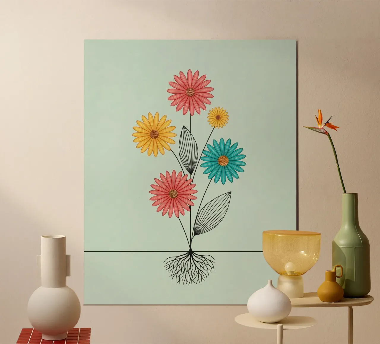 Floral bauhaus #078: Rooted in Joy carta hahnemühle da Zen Design