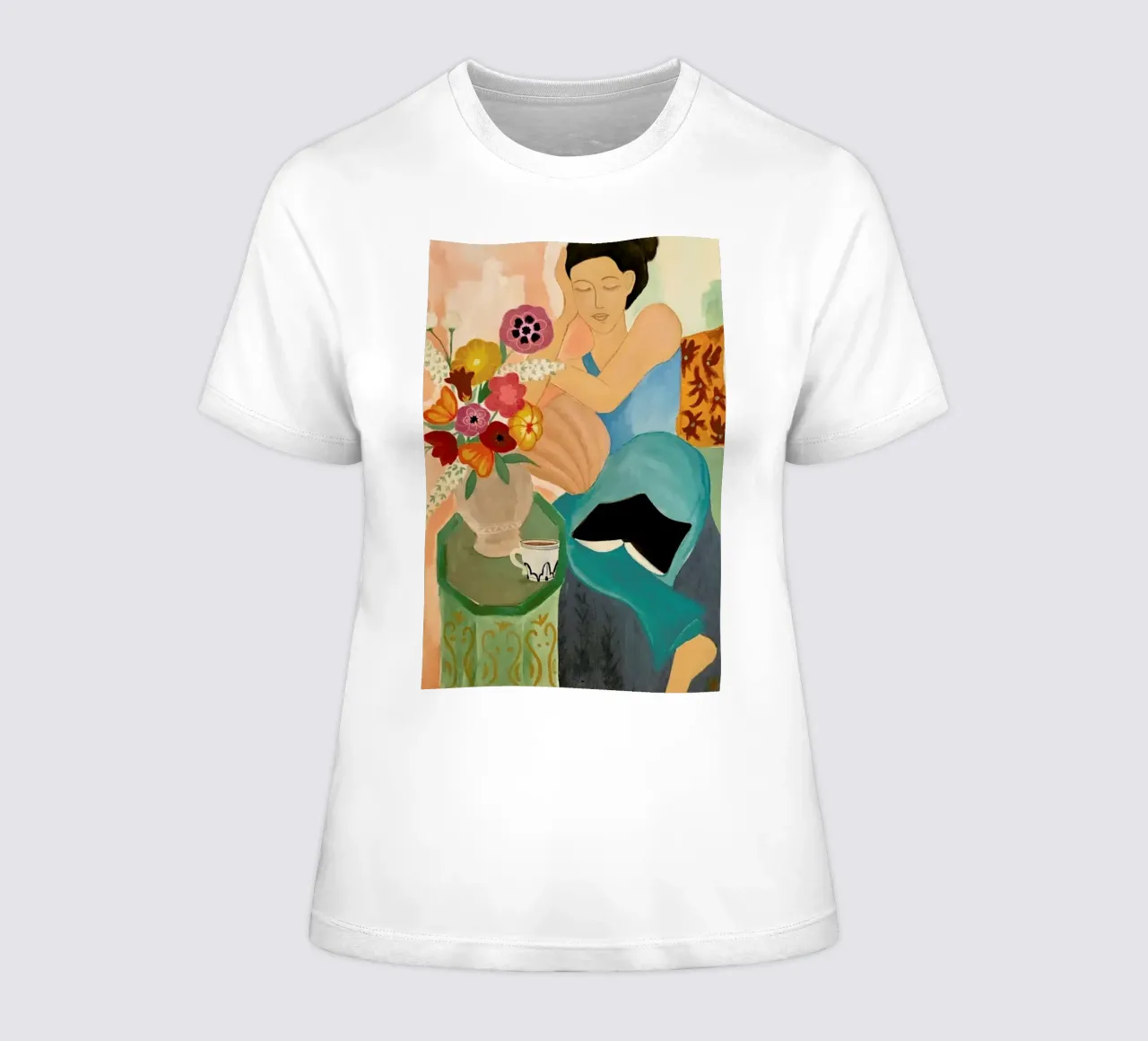 Pastel Daydreams women's fitted t-shirt by Paloma Kua