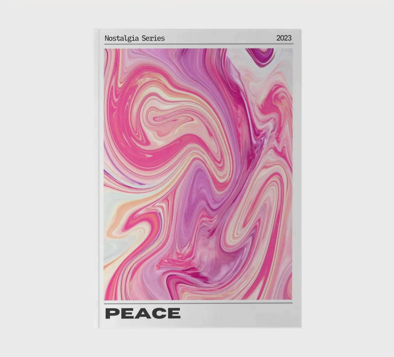 Nostalgia Series 2023 - Peace Marble Swirl Art Print notebook by homdeco