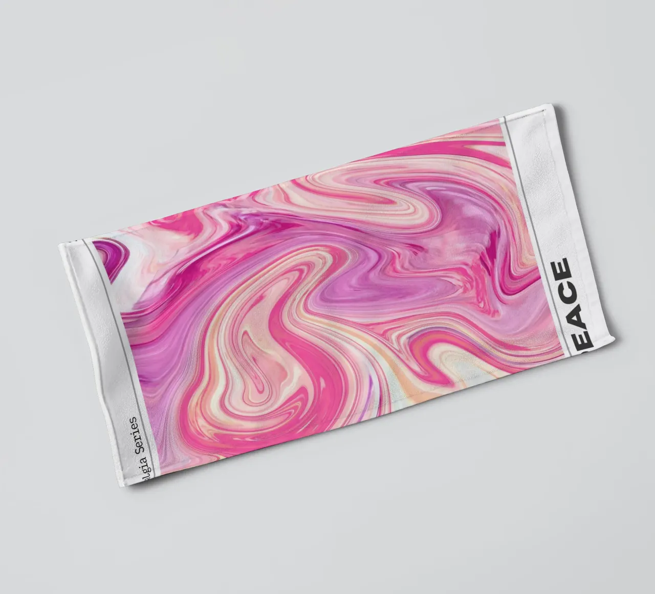 Nostalgia Series 2023 - Peace Marble Swirl Art Print towel by homdeco