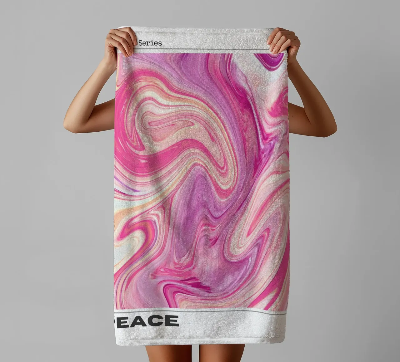 Nostalgia Series 2023 - Peace Marble Swirl Art Print towel by homdeco