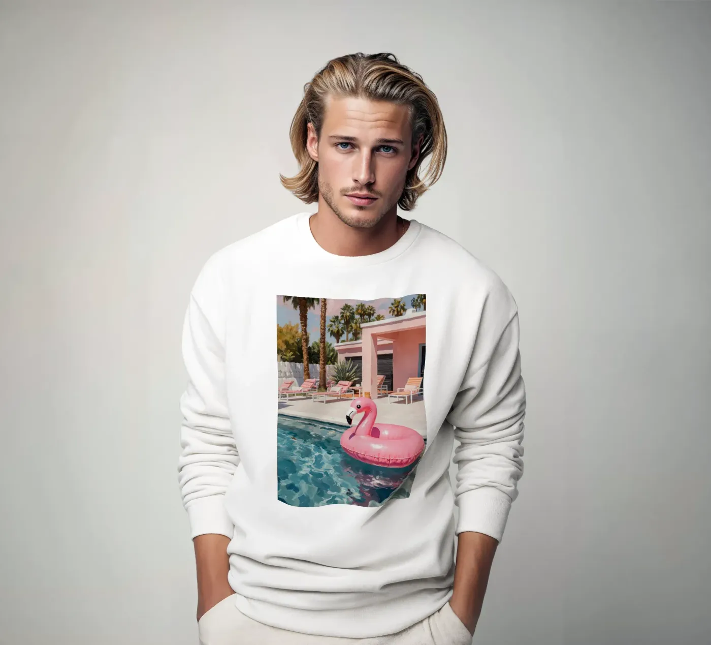 Flamingo Float felpa da Attaboy Dsgn