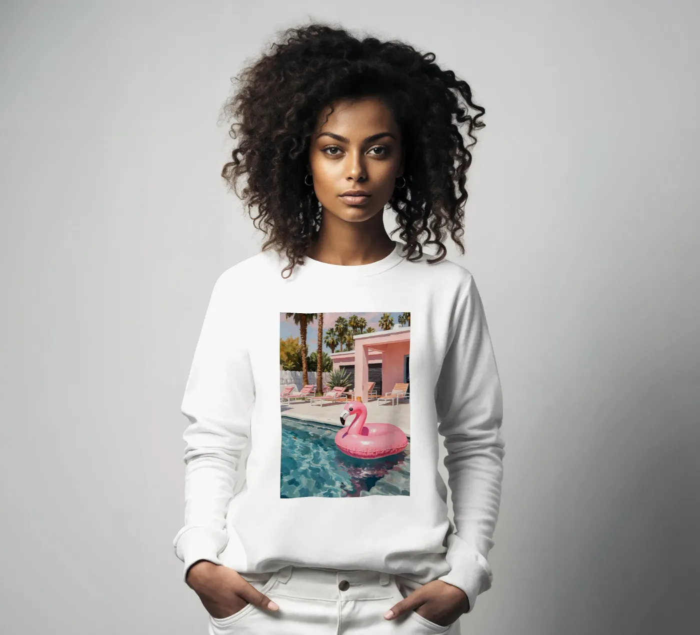 Flamingo Float felpa da Attaboy Dsgn