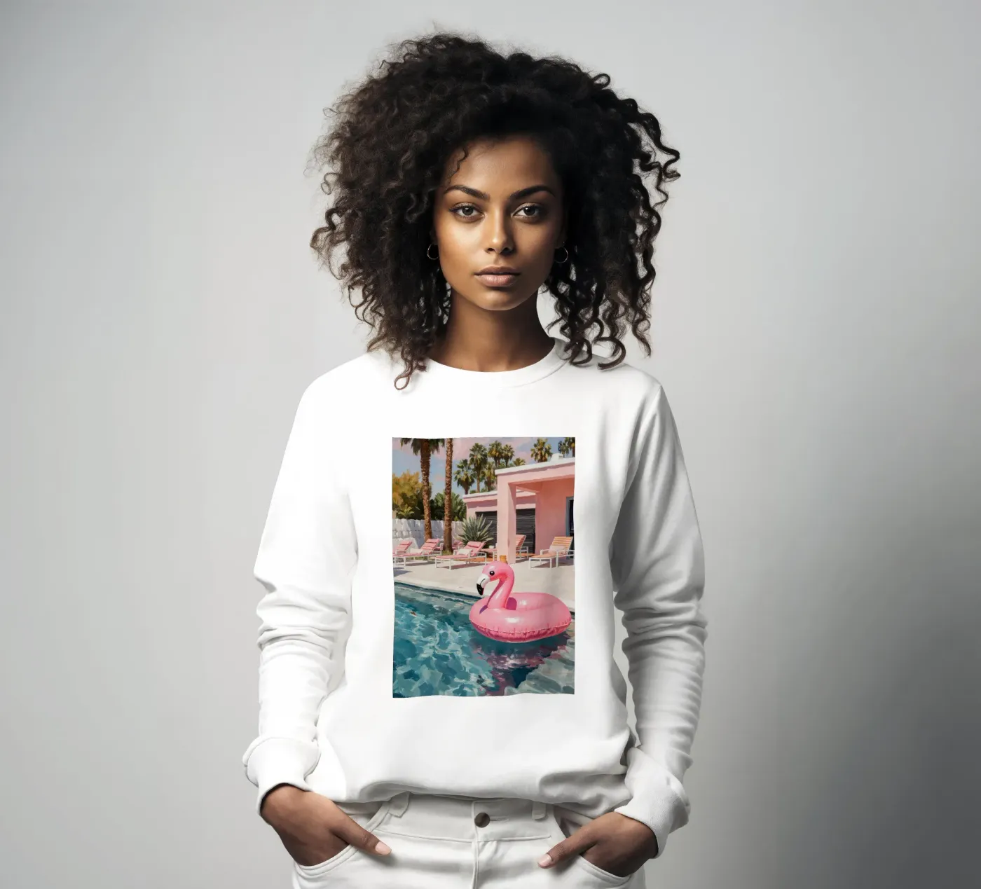 Flamingo Float felpa da Attaboy Dsgn
