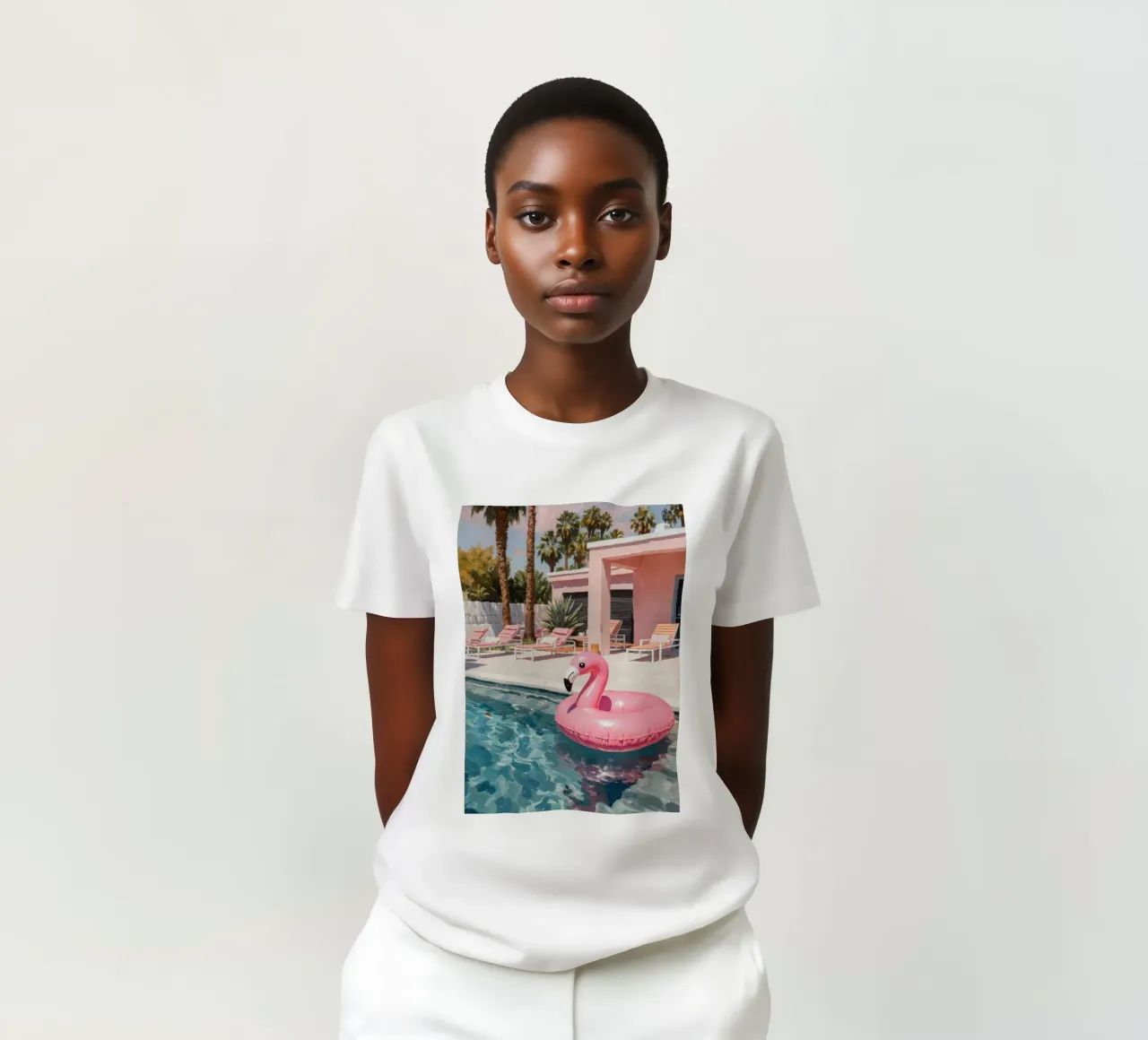 Flamingo Float t-shirt by Attaboy Dsgn