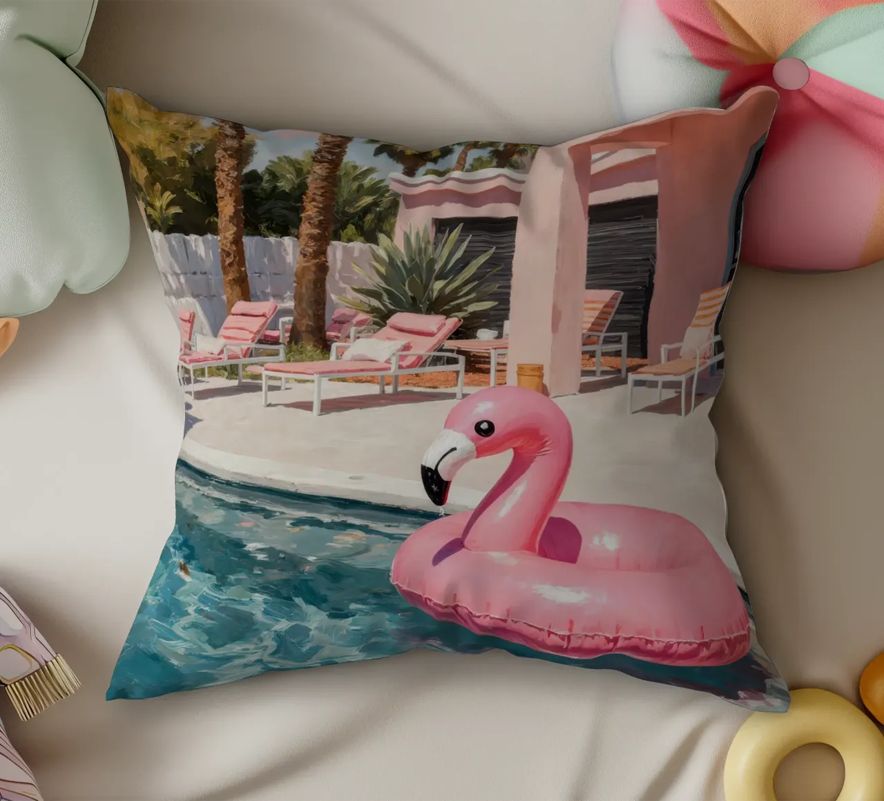 Flamingo Float cuscino da Attaboy Dsgn