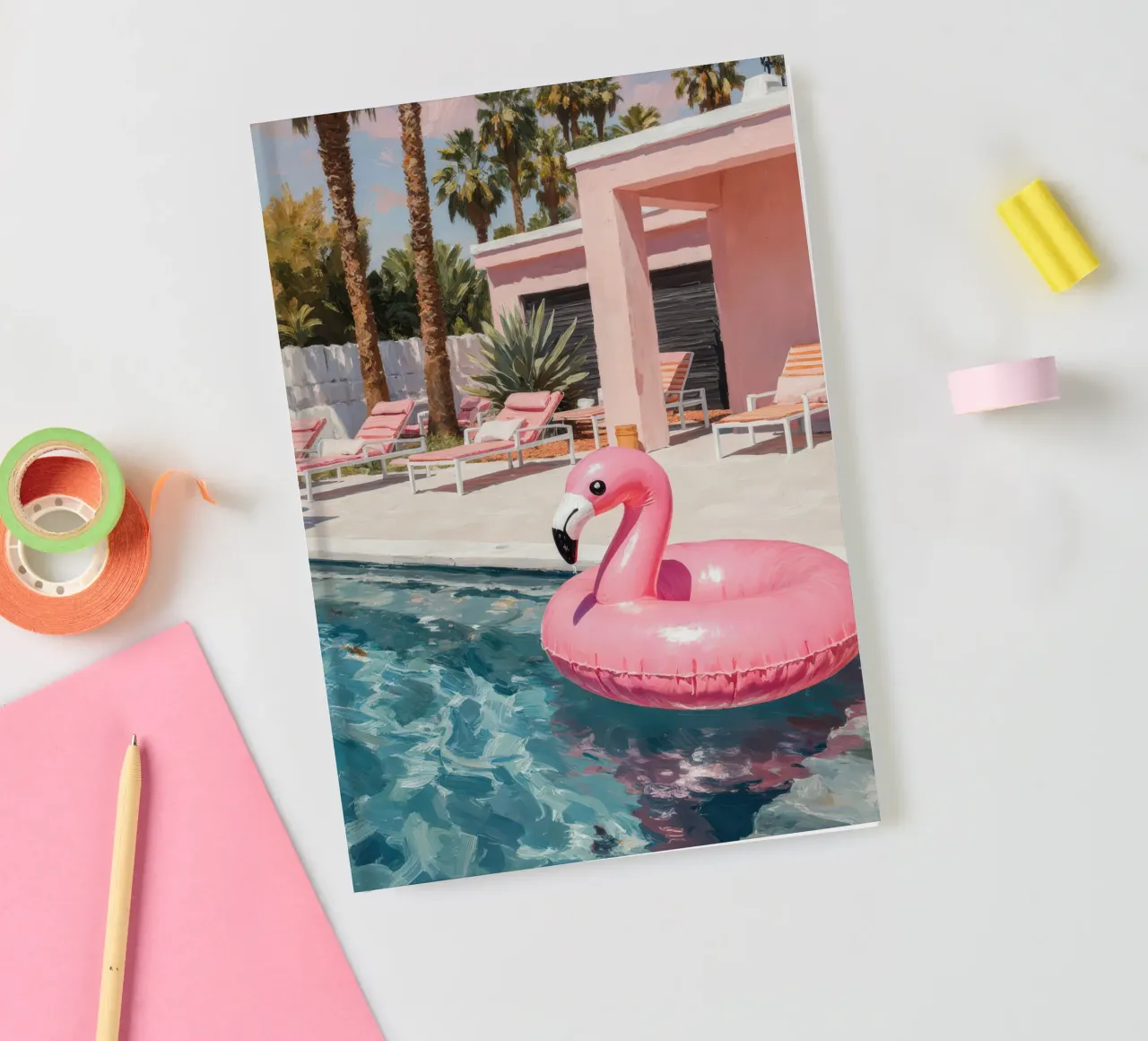 Flamingo Float notebook by Attaboy Dsgn