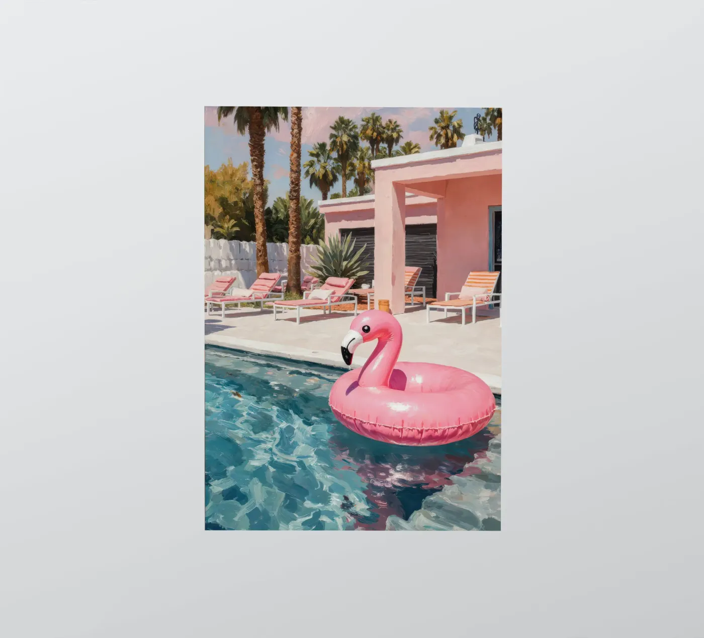 Flamingo Float sticker van Attaboy Dsgn