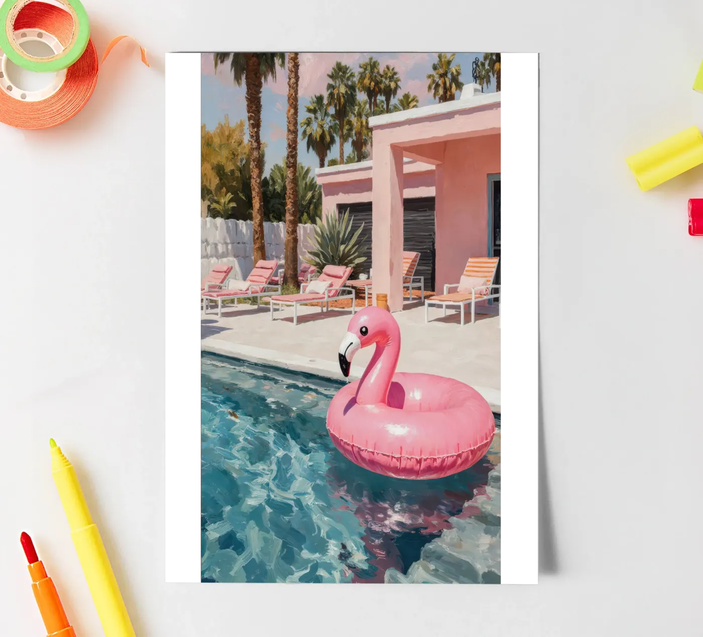 Flamingo Float foglio adesivo da Attaboy Dsgn