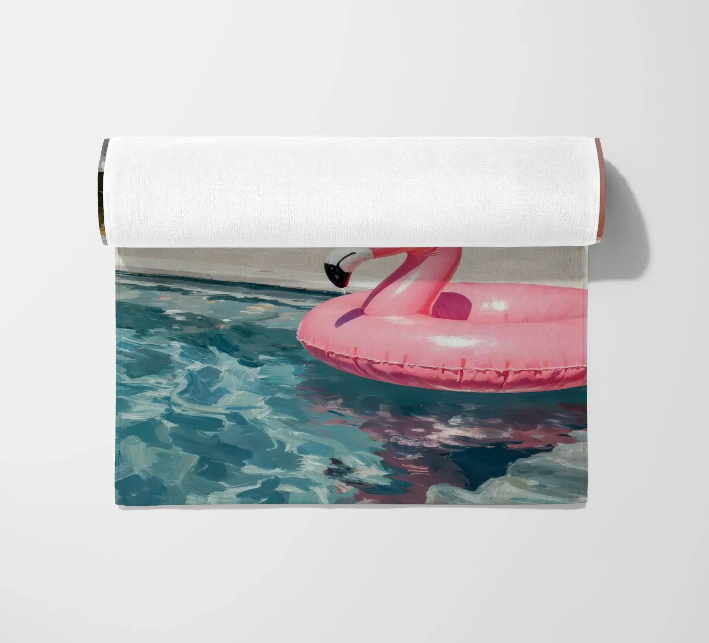 Flamingo Float strandhanddoek van Attaboy Dsgn