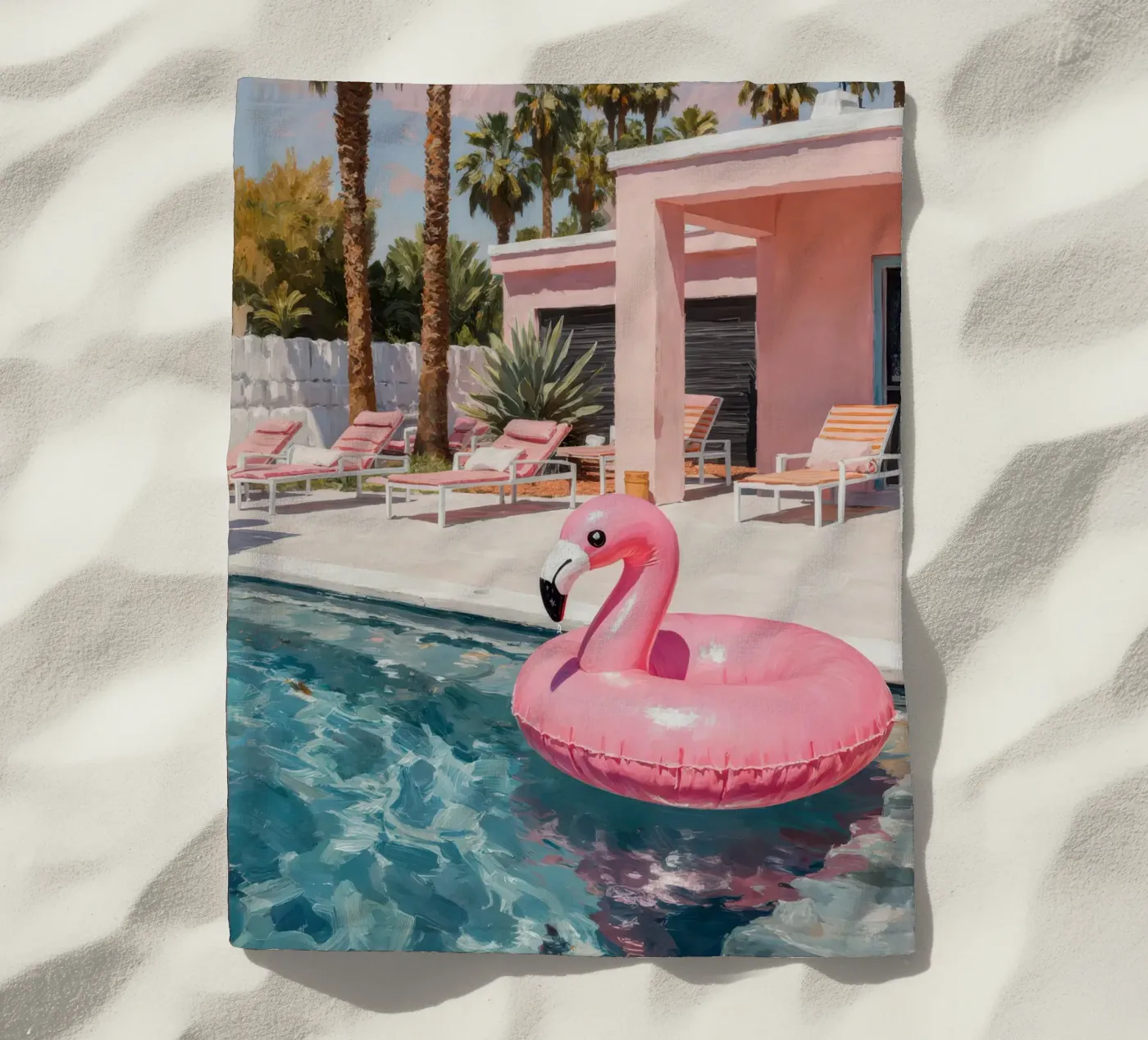 Flamingo Float telo mare da Attaboy Dsgn