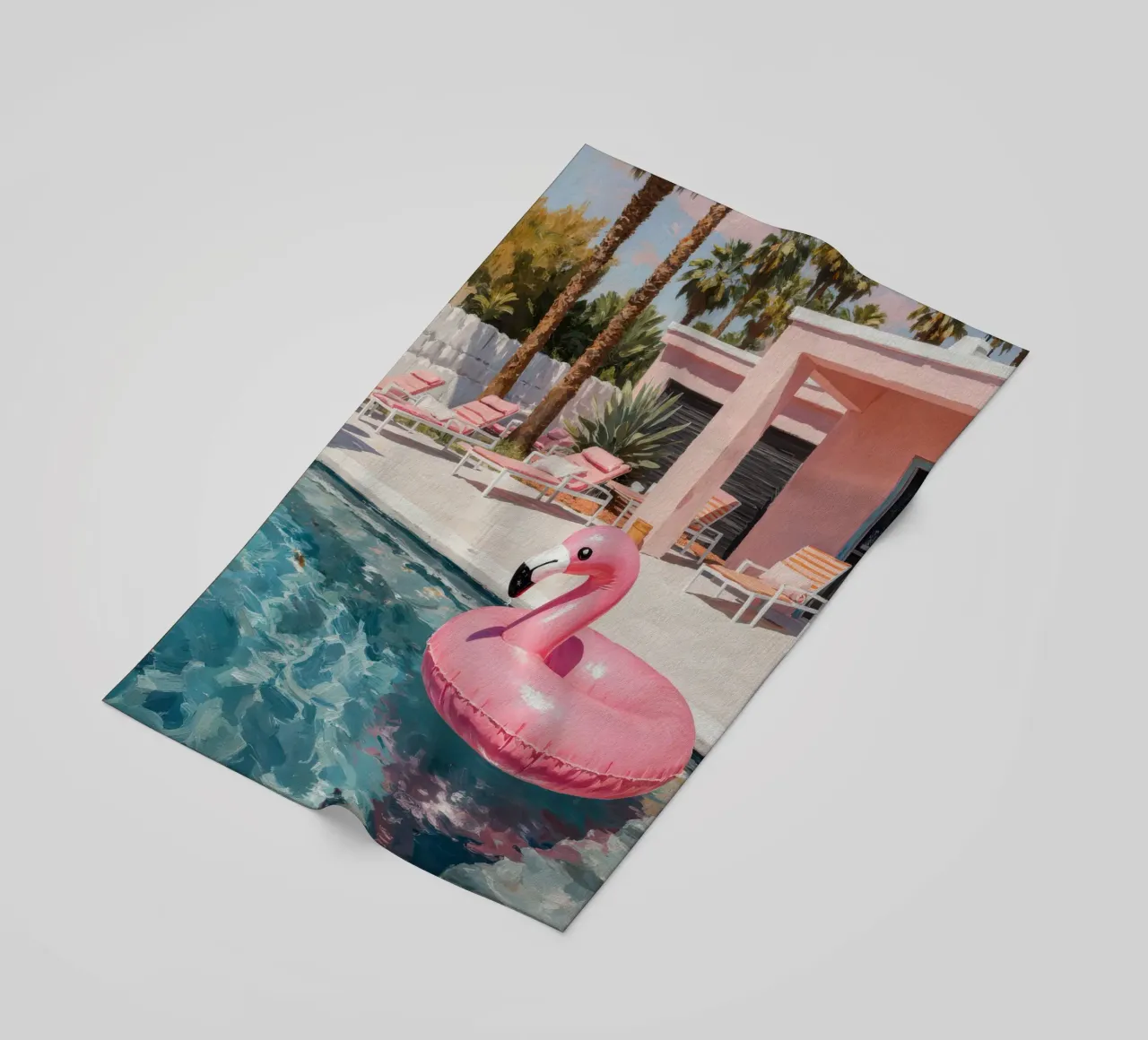 Flamingo Float telo mare da Attaboy Dsgn