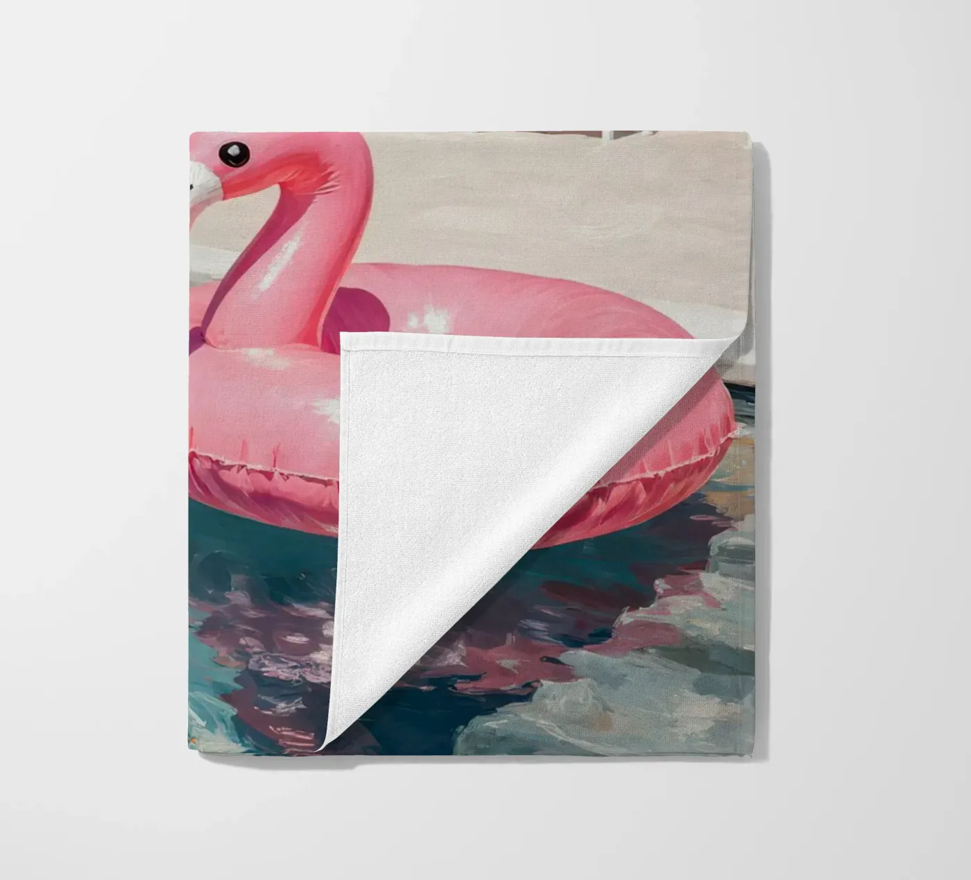 Flamingo Float strandhanddoek van Attaboy Dsgn