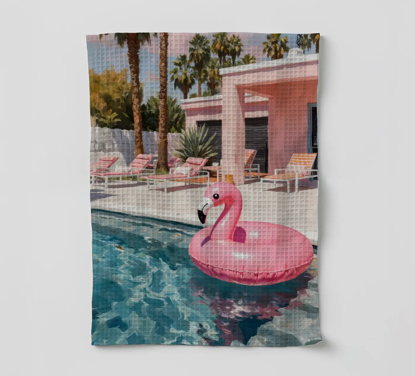 Flamingo Float Geschirrtuch von Attaboy Dsgn