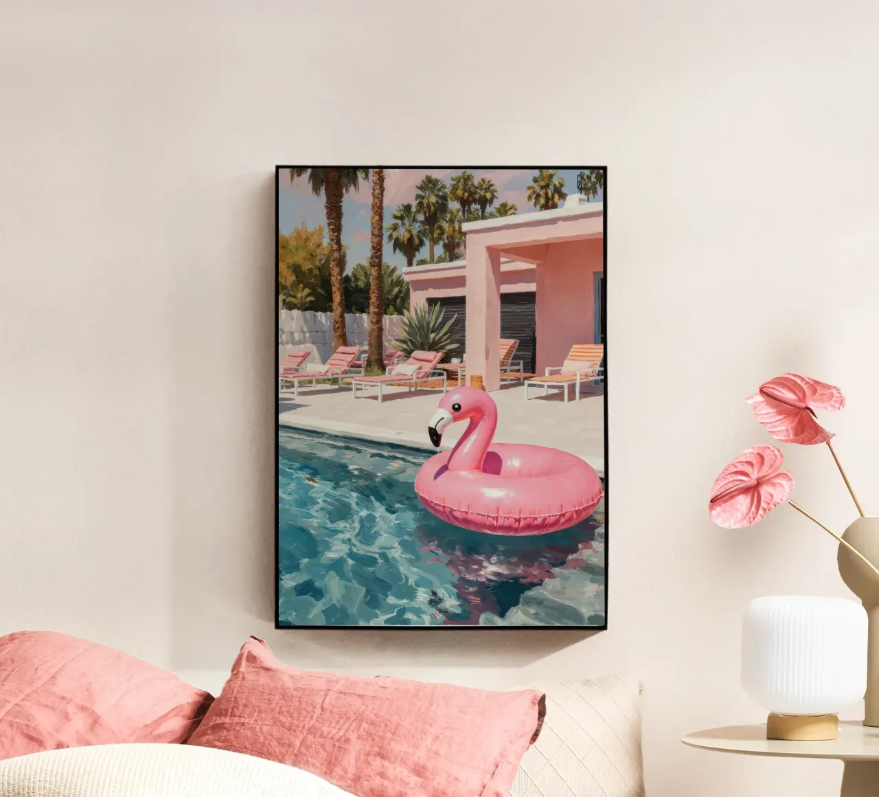 Flamingo Float acrylic glass by Attaboy Dsgn