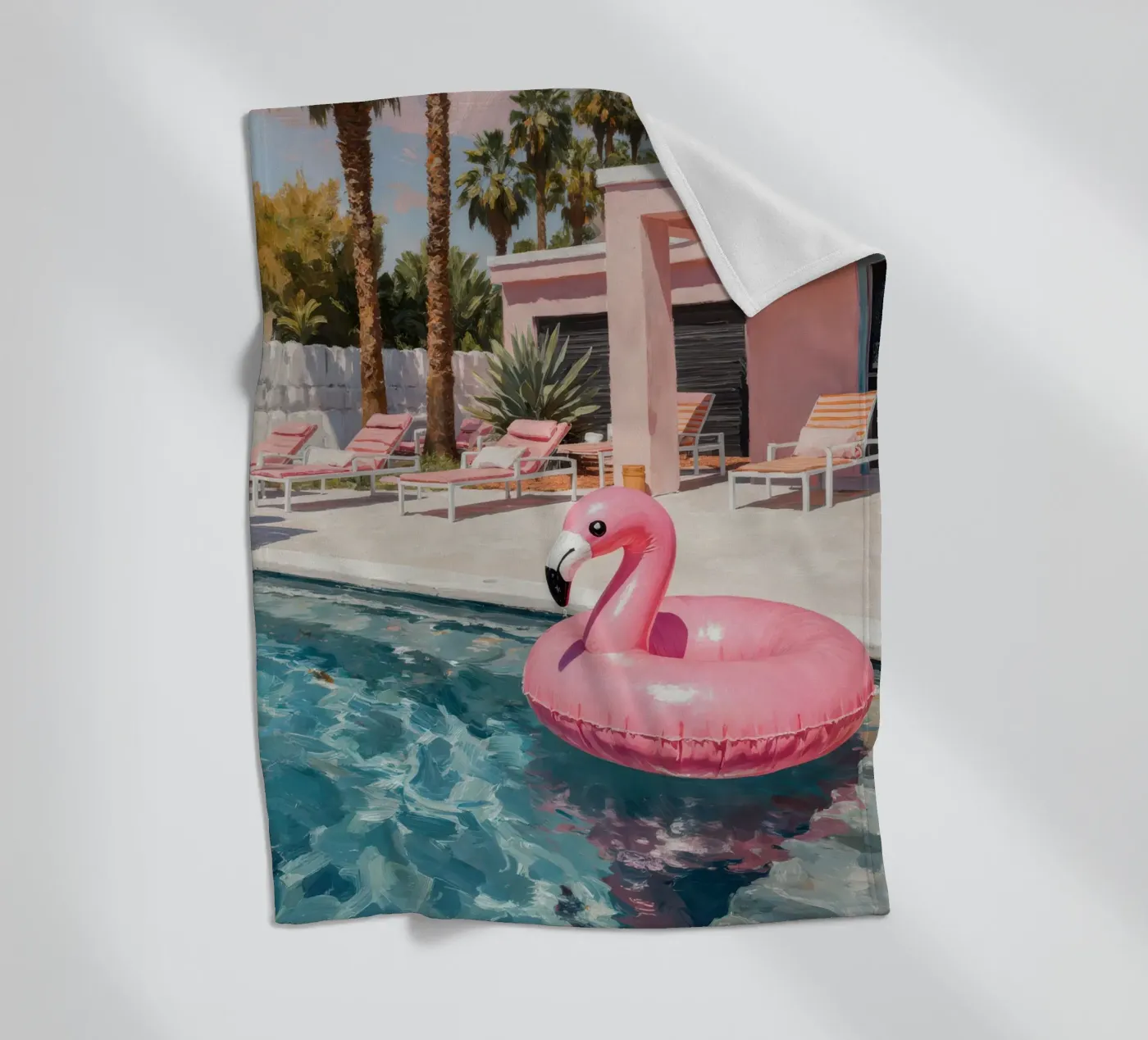 Flamingo Float Fleecedecke von Attaboy Dsgn