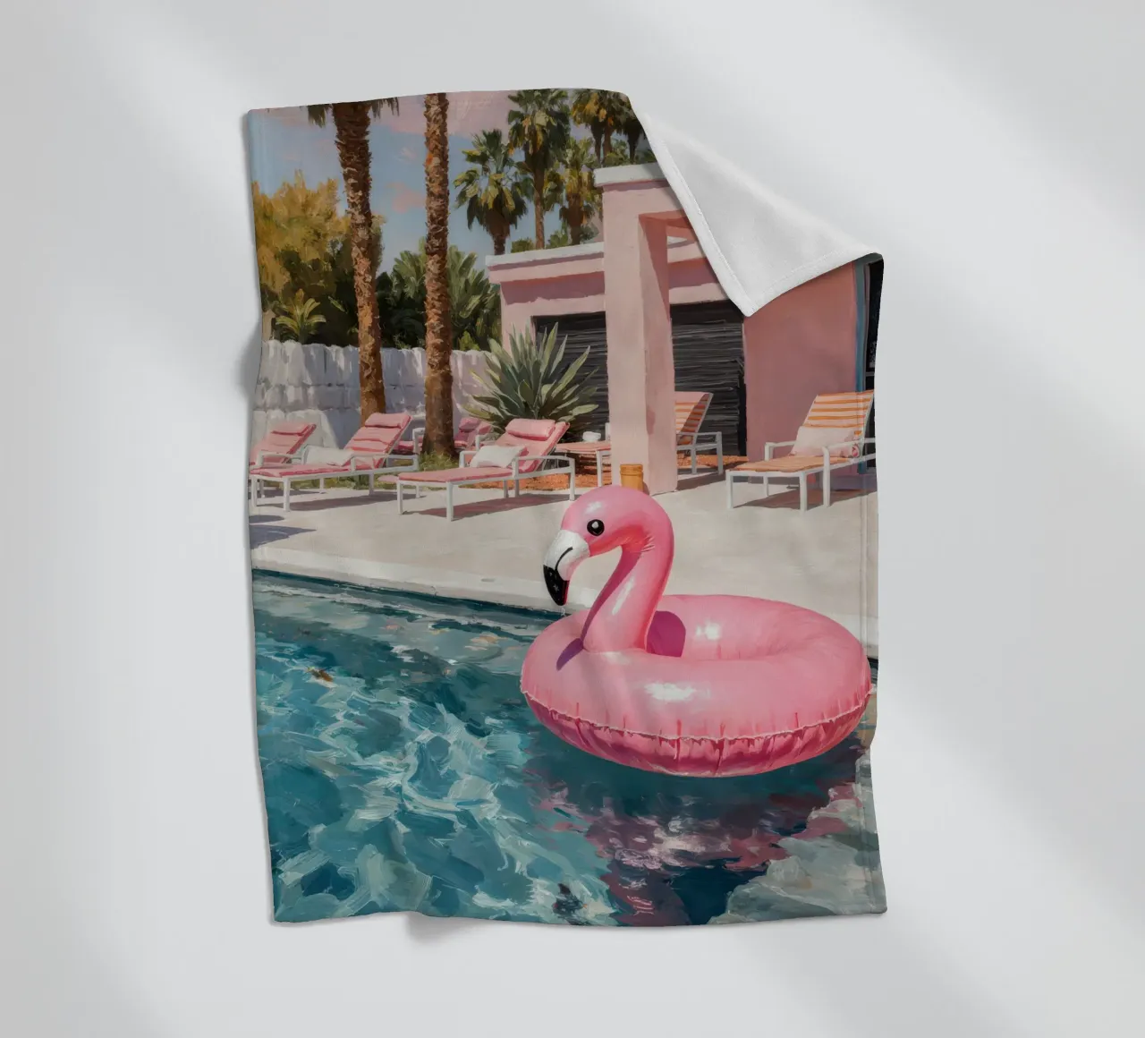 Flamingo Float plaid polaire de Attaboy Dsgn