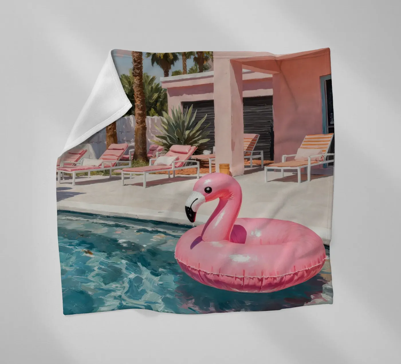 Flamingo Float Fleecedecke von Attaboy Dsgn
