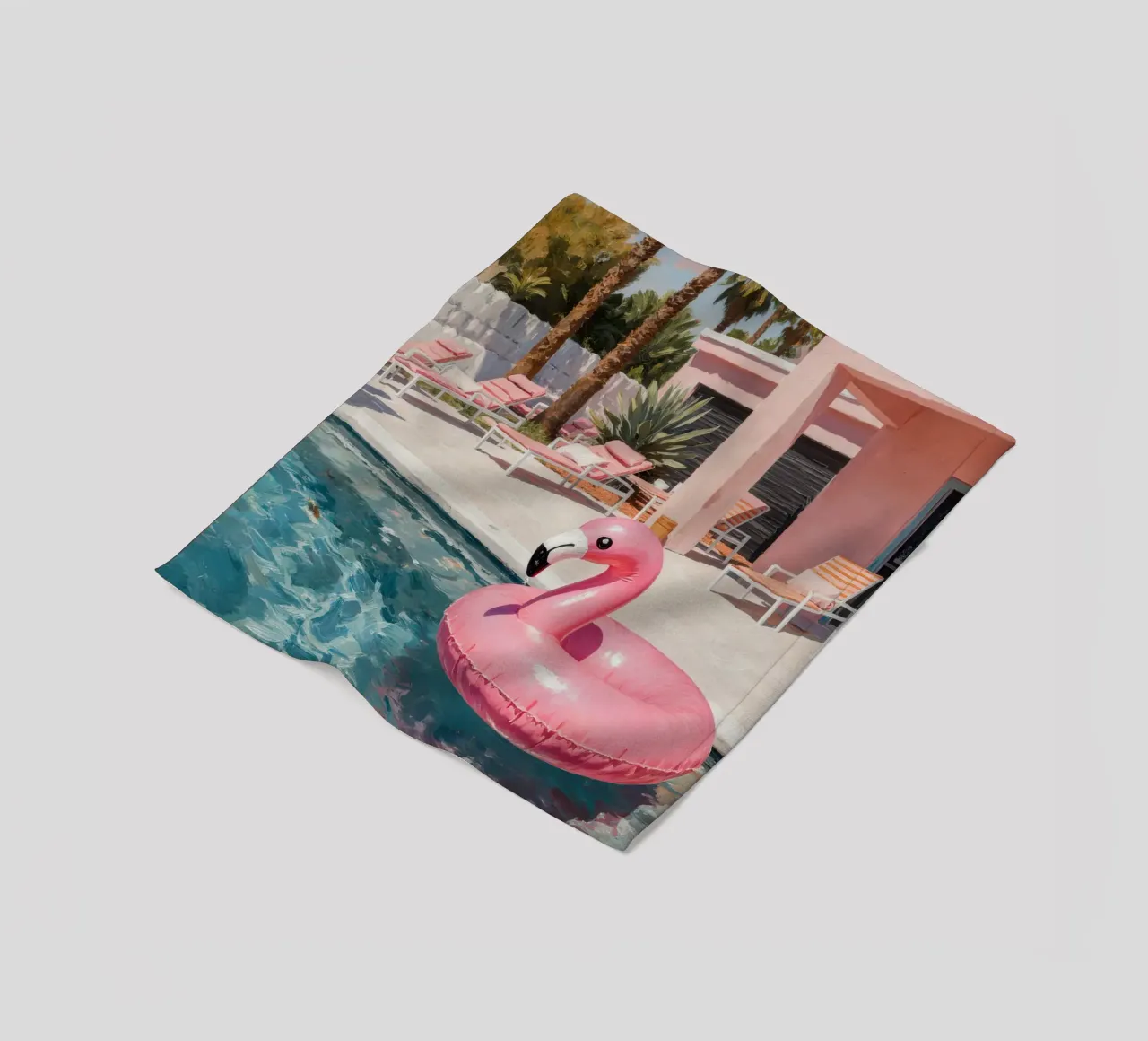 Flamingo Float plaid polaire de Attaboy Dsgn