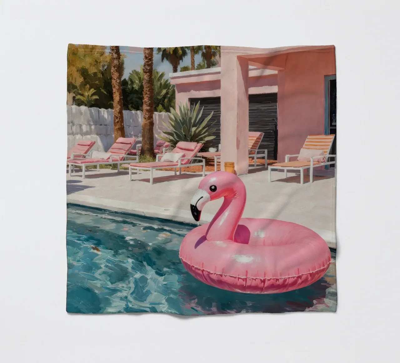 Flamingo Float plaid polaire de Attaboy Dsgn