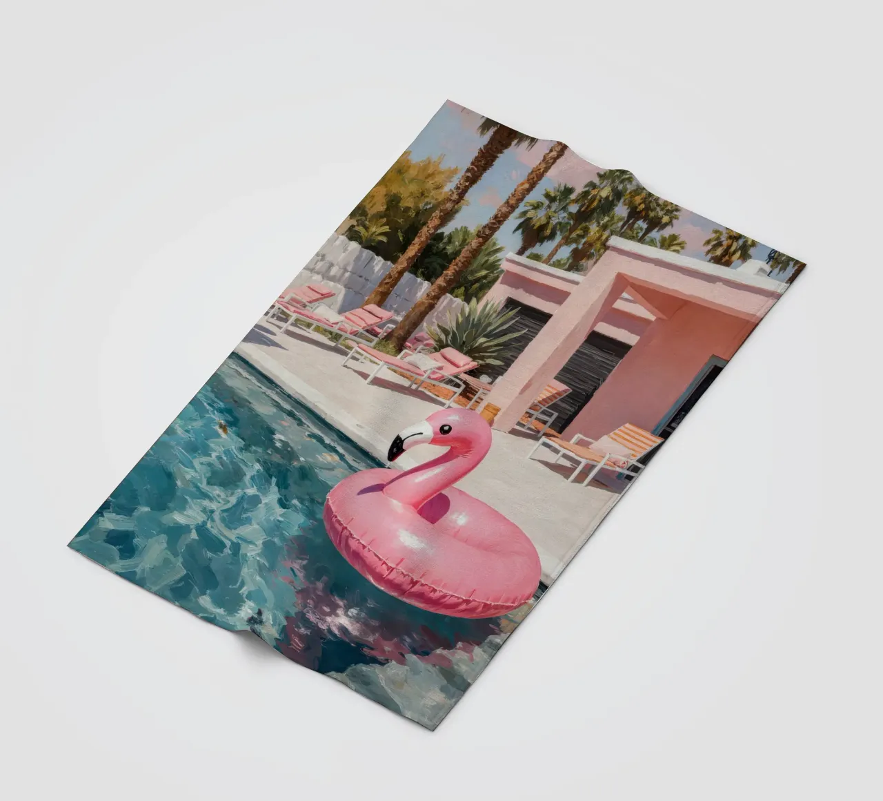 Flamingo Float plaid polaire de Attaboy Dsgn