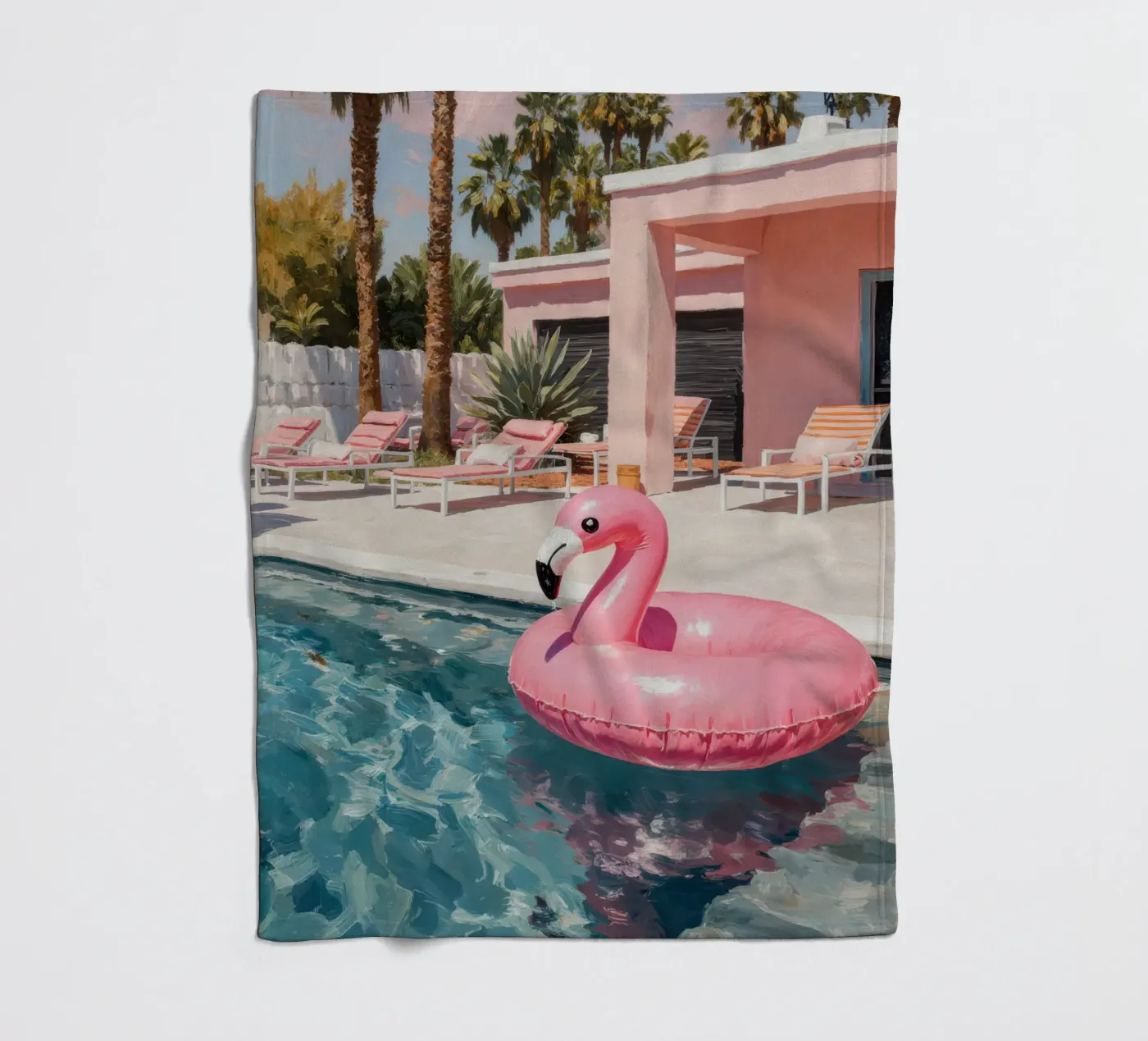 Flamingo Float Fleecedecke von Attaboy Dsgn
