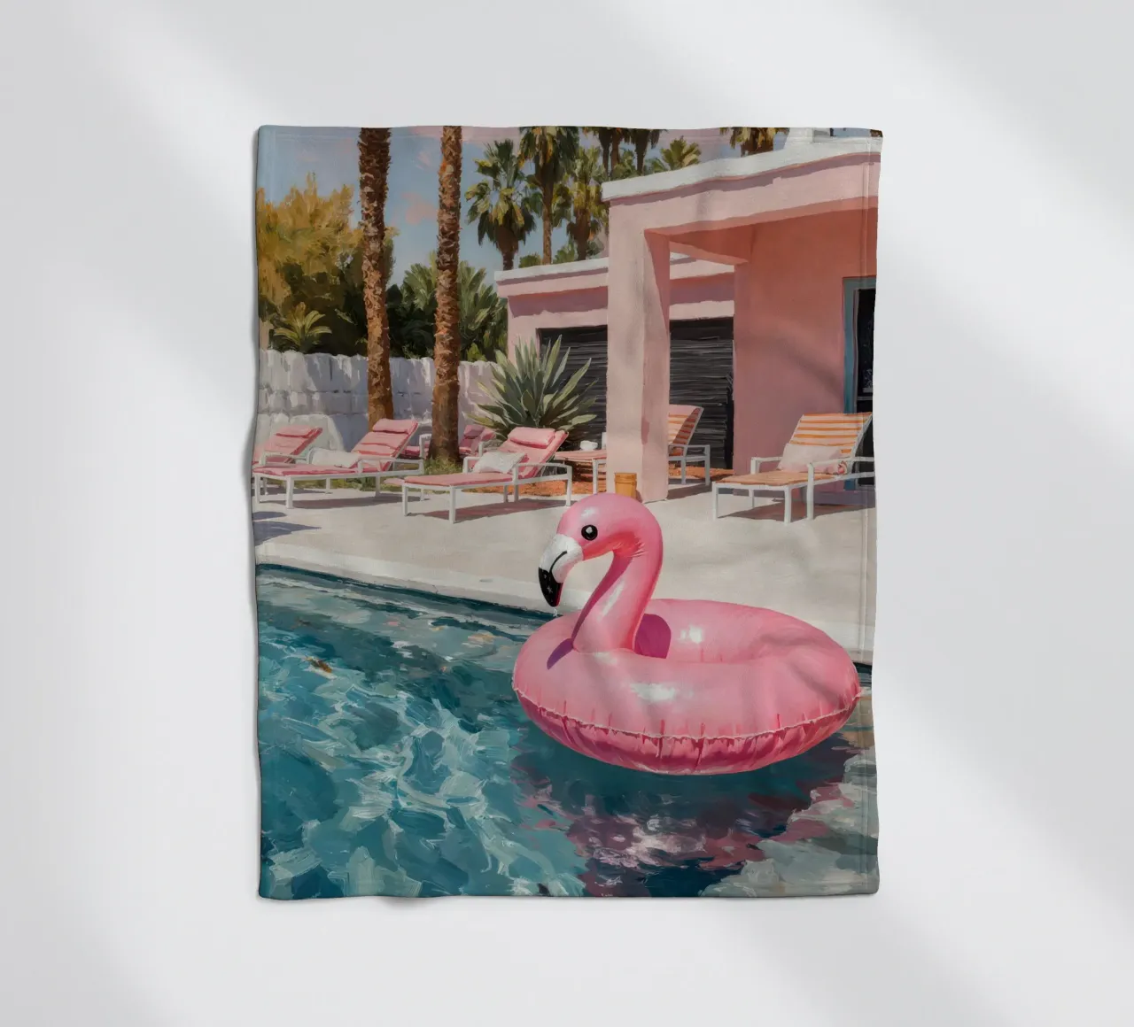 Flamingo Float plaid polaire de Attaboy Dsgn