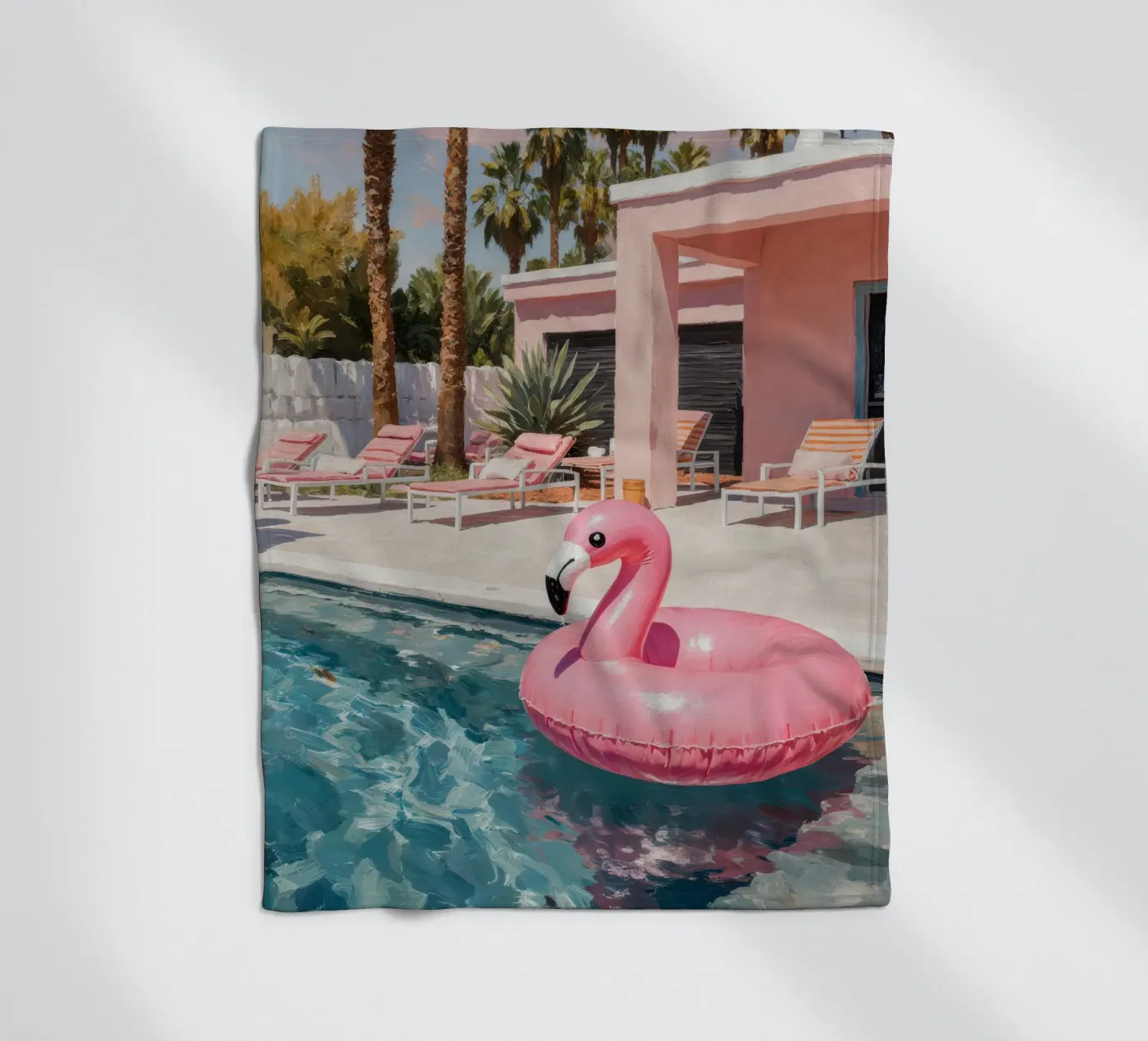 Flamingo Float Fleecedecke von Attaboy Dsgn