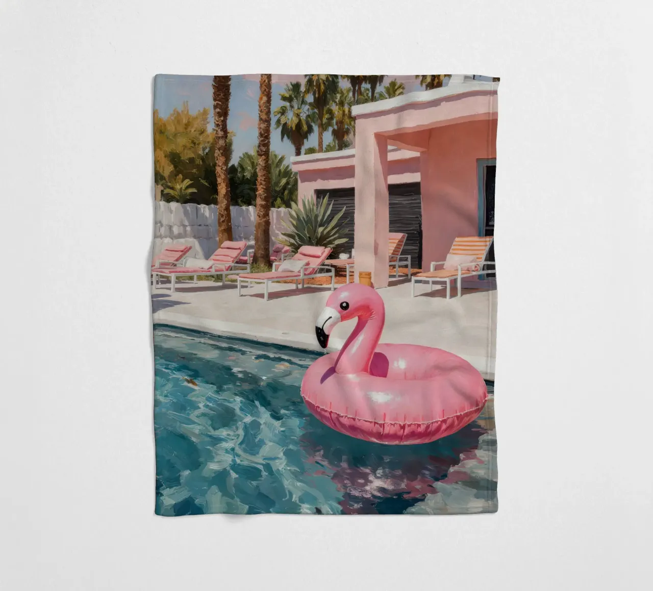 Flamingo Float plaid polaire de Attaboy Dsgn