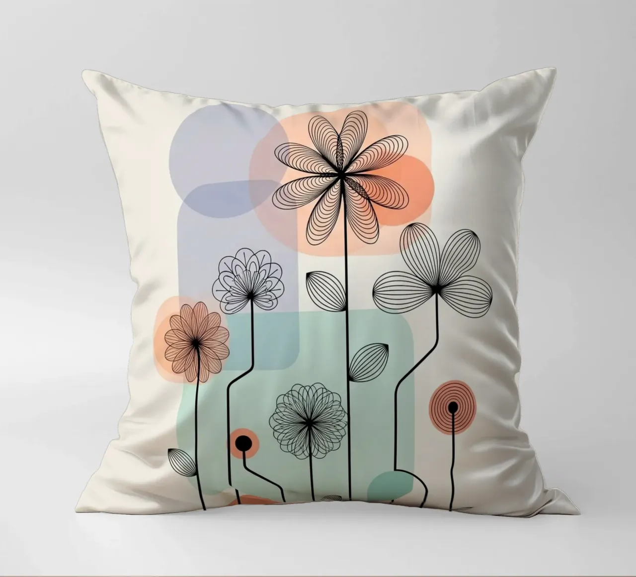 Floral bauhaus #079: Garden Architecture cuscino da Zen Design