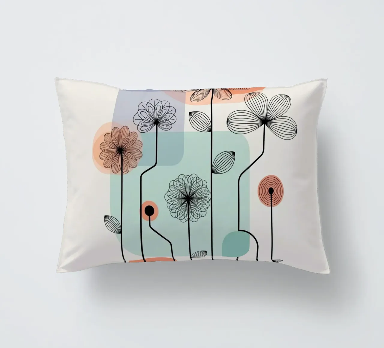 Floral bauhaus #079: Garden Architecture cuscino da Zen Design