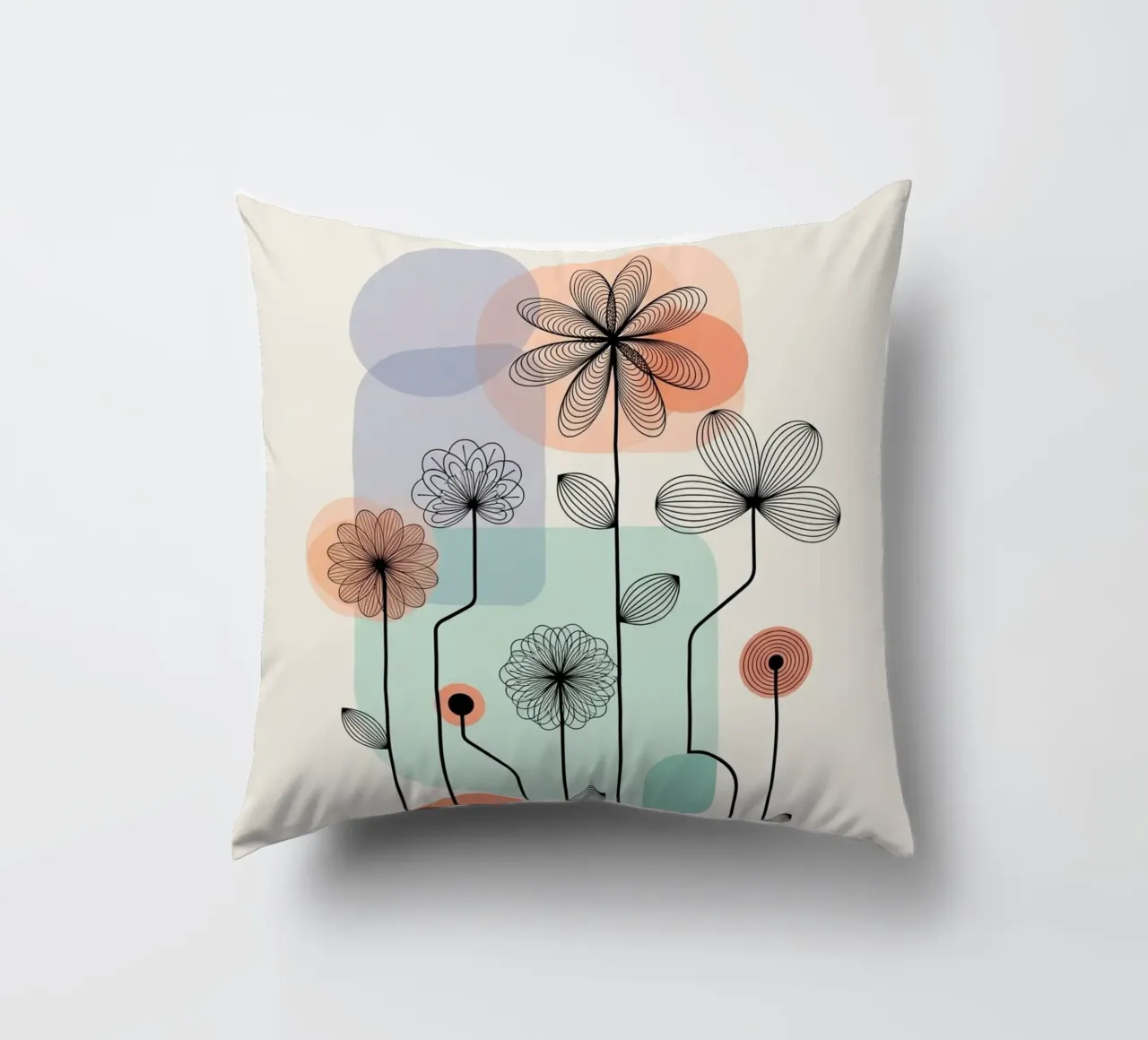 Floral bauhaus #079: Garden Architecture cuscino da Zen Design