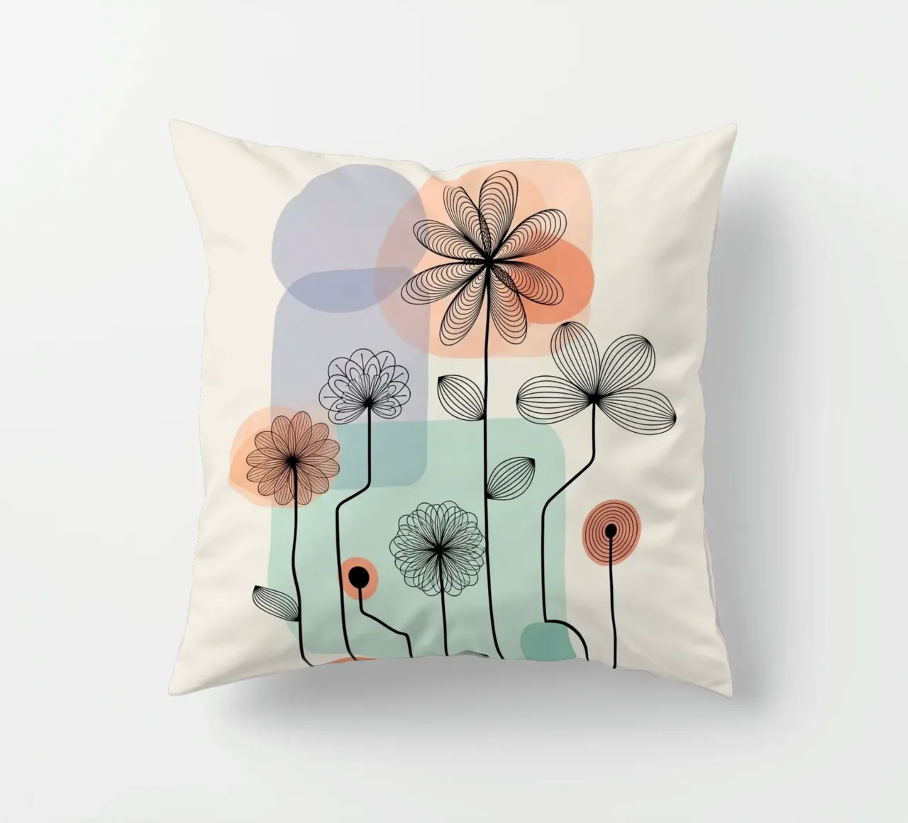 Floral bauhaus #079: Garden Architecture cuscino da Zen Design