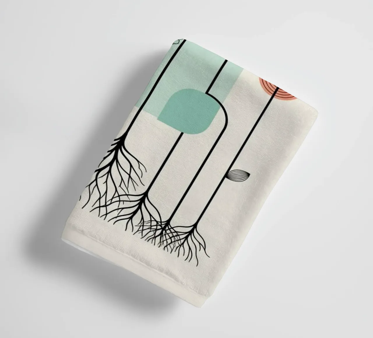 Floral bauhaus #079: Garden Architecture asciugamano da bagno da Zen Design