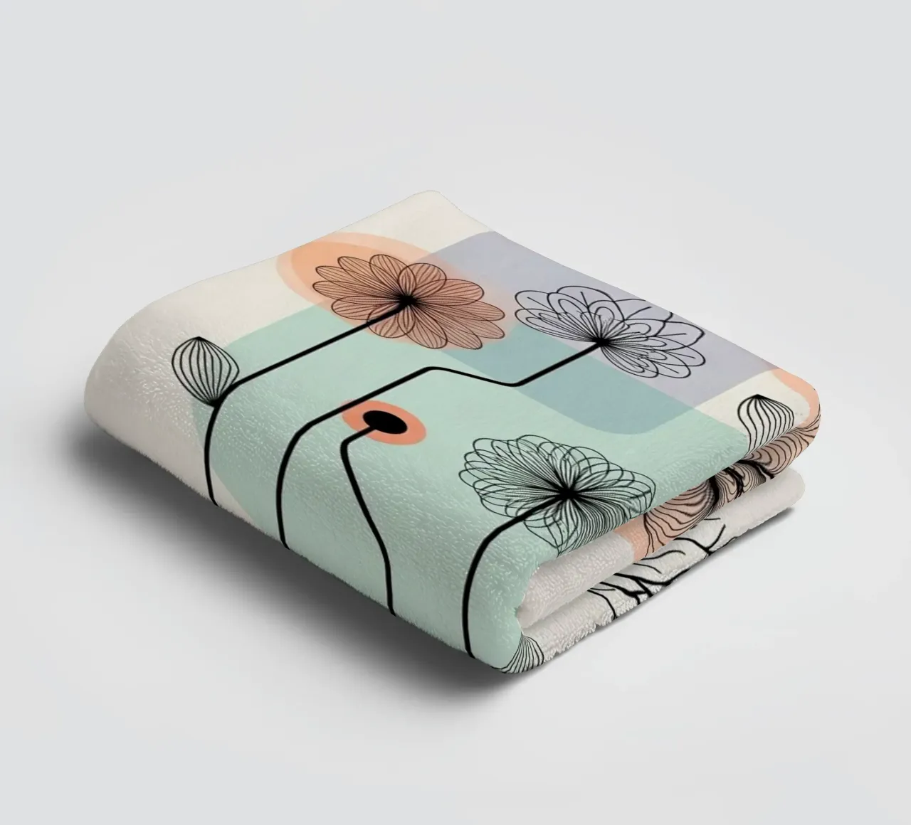 Floral bauhaus #079: Garden Architecture asciugamano da bagno da Zen Design