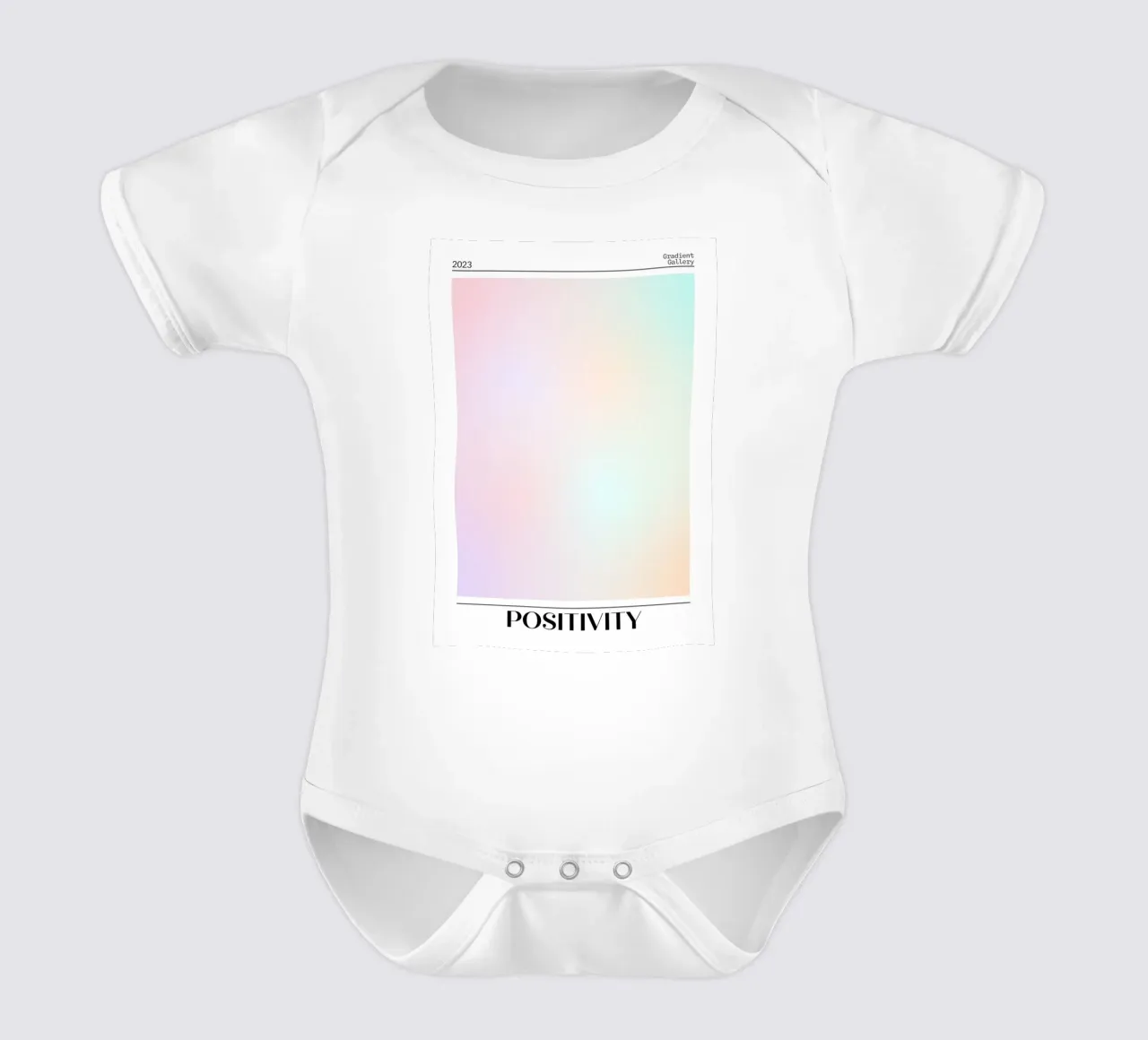 Gradient Gallery 2023 - Stampa Ombre Pastello Positività body neonato maniche corte da homdeco