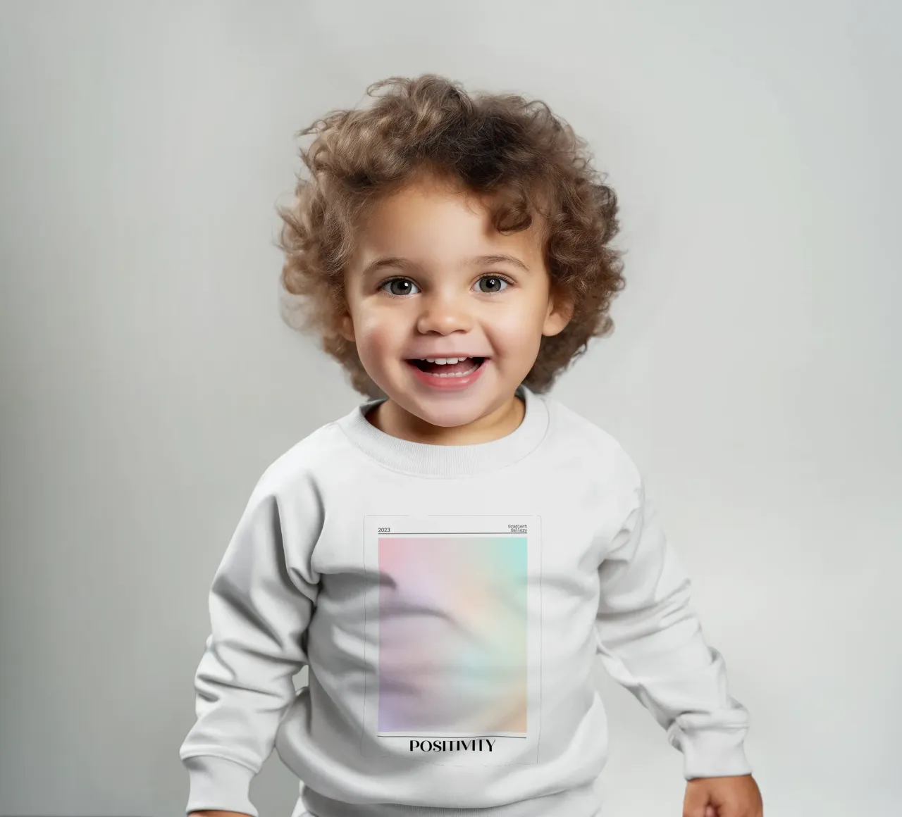 Gradient Gallery 2023 - Stampa Ombre Pastello Positività felpa neonato da homdeco