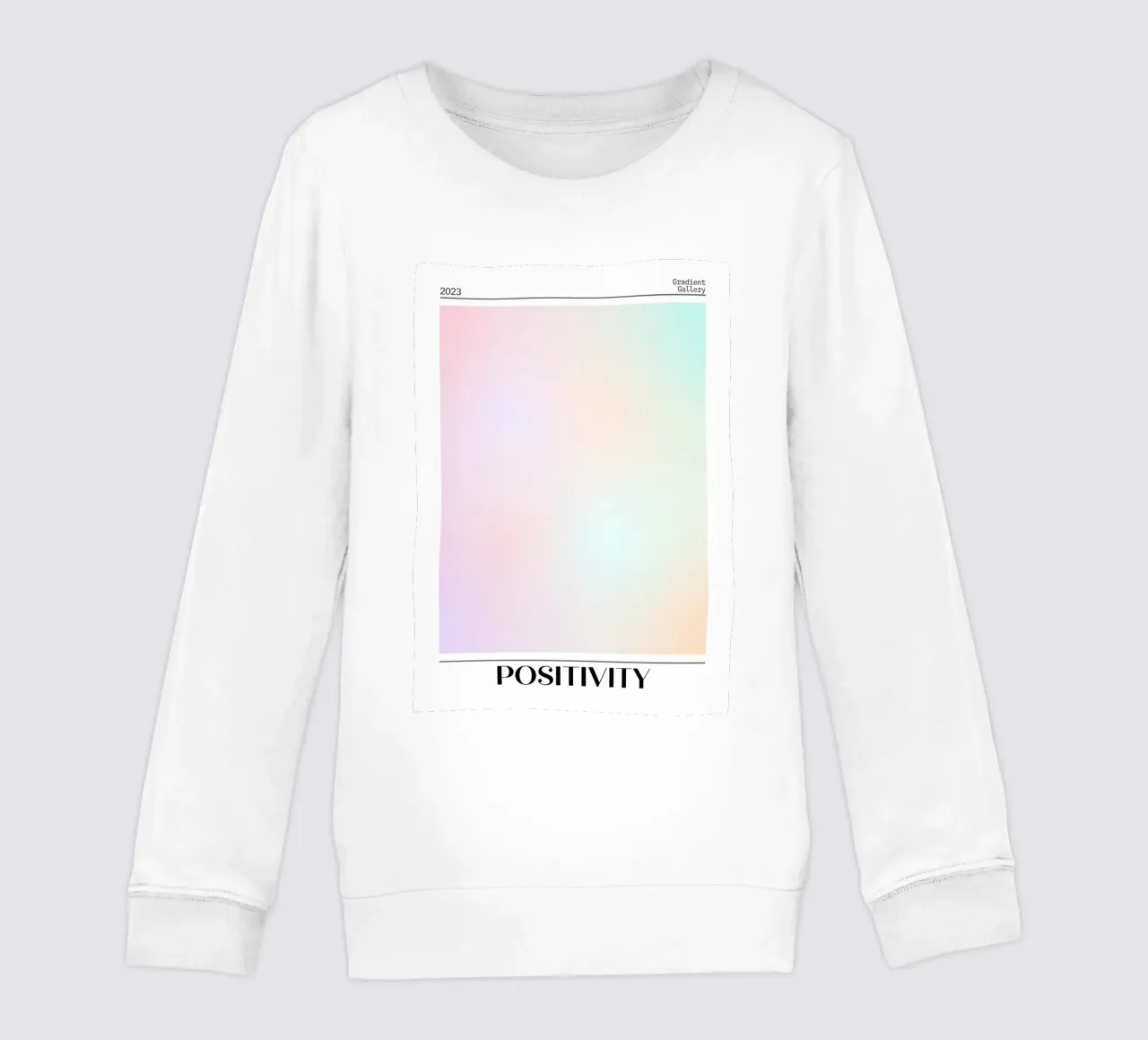 Gradient Gallery 2023 - Stampa Ombre Pastello Positività felpa bambino da homdeco