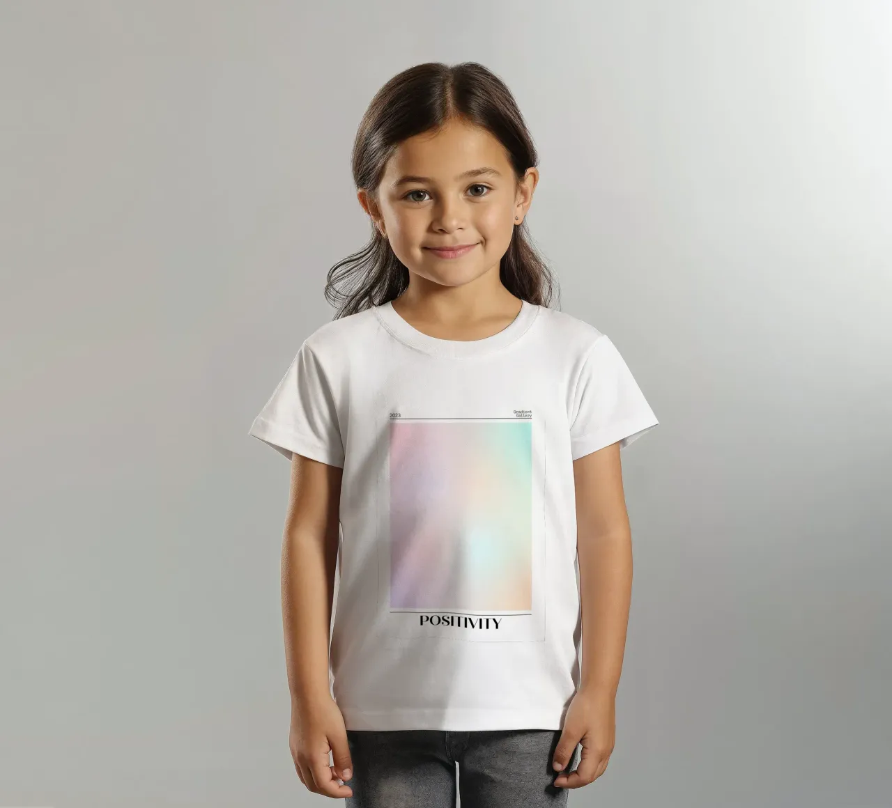 Gradient Gallery 2023 - Stampa Ombre Pastello Positività t-shirt bambini da homdeco