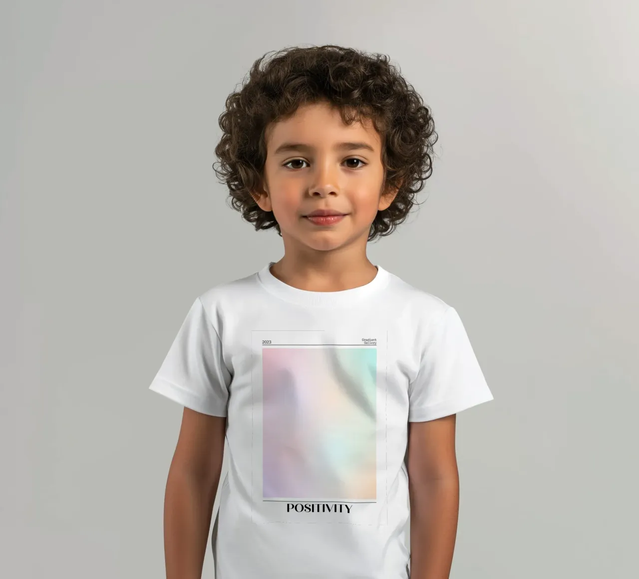 Gradient Gallery 2023 - Stampa Ombre Pastello Positività t-shirt bambini da homdeco